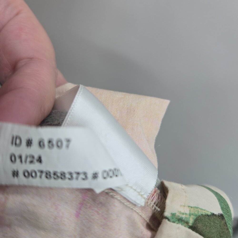 Express Cream Floral Watercolor Off Shoulder Puff Sleeve Maxi Dress Size Medium - Picture 12 of 16